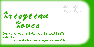 krisztian koves business card